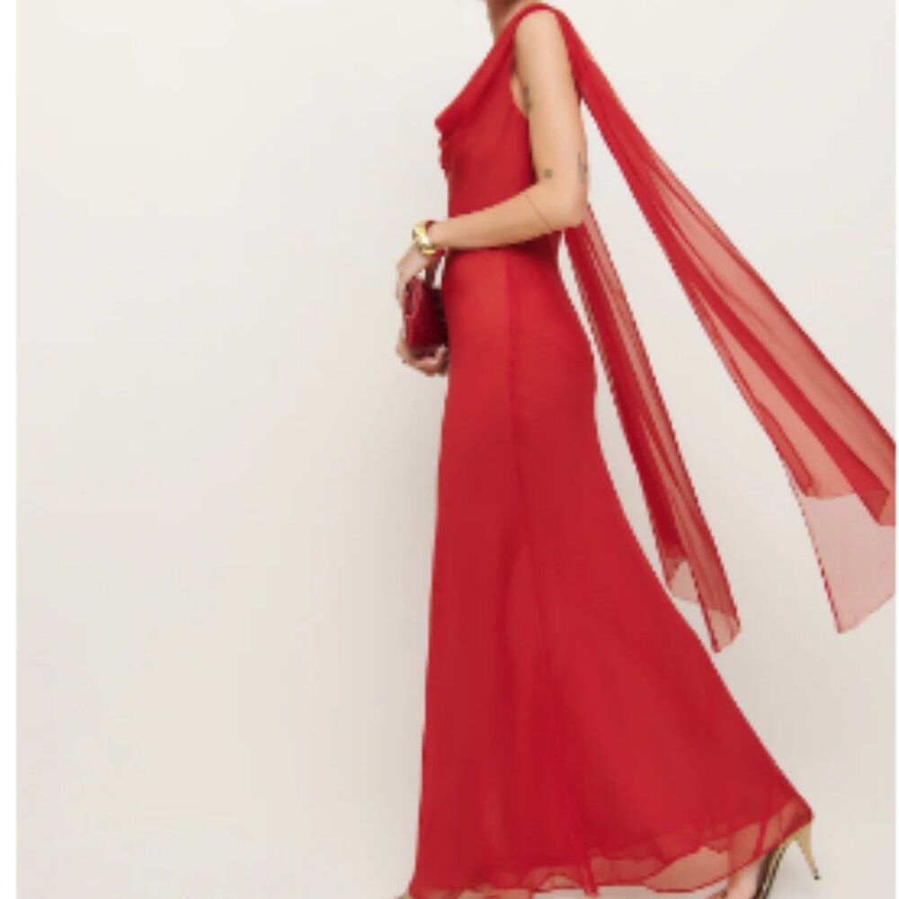 Reformation Allura Dress Red - Size 12